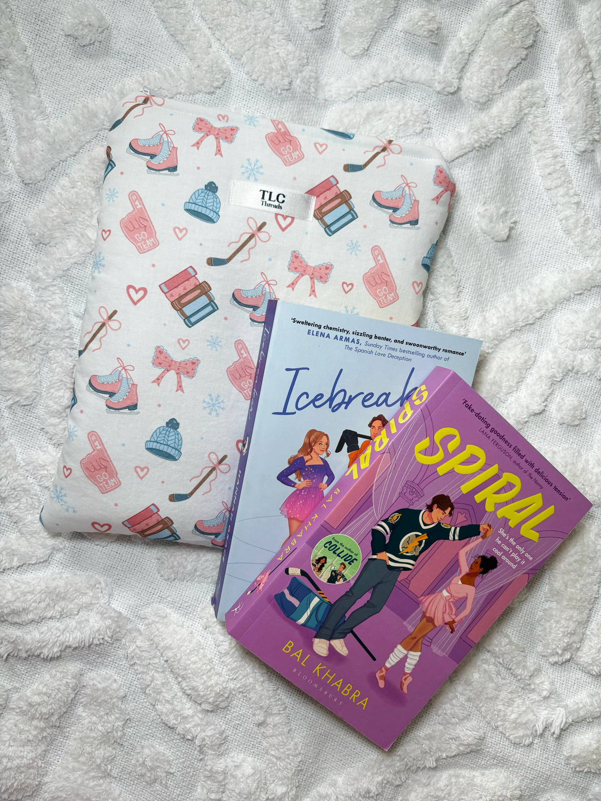 Ice Hockey Book Sleeve - ‘Pucks & Plot Twists’