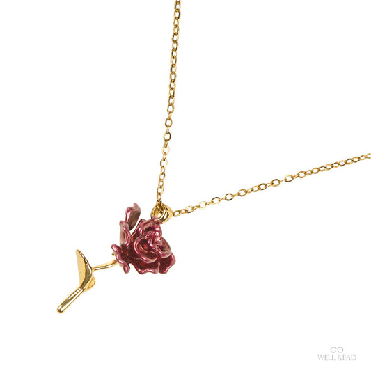Beauty and the Beast Bookish Pendant Necklace