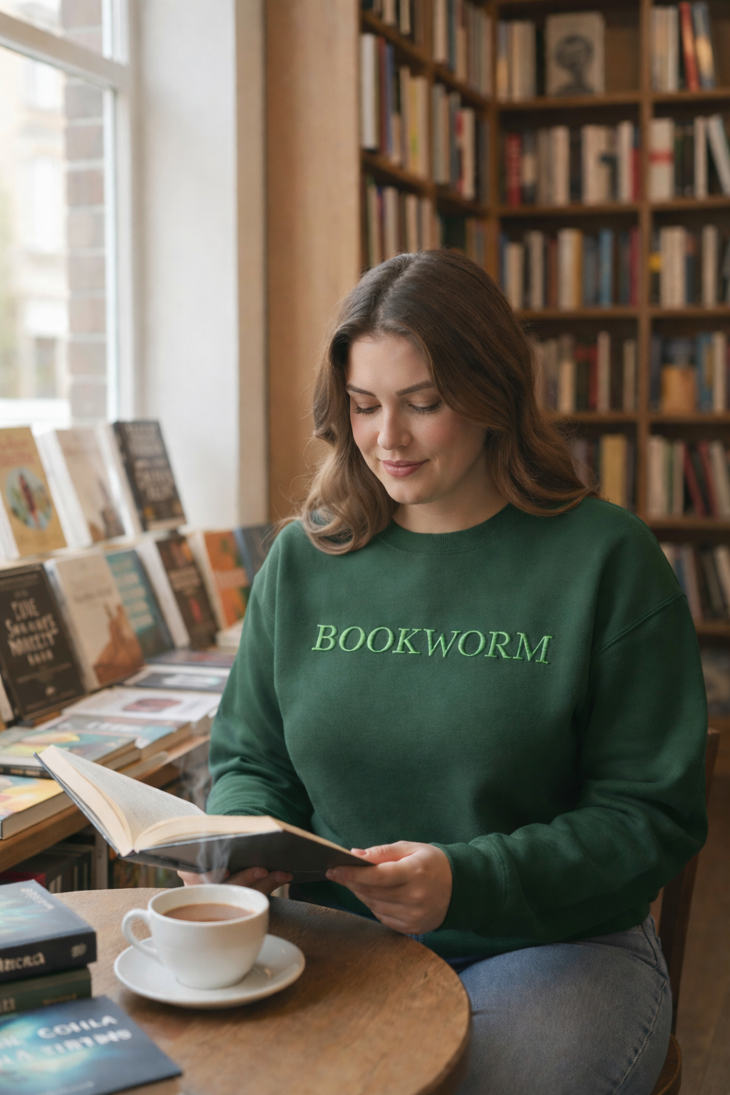 Bookworm Embroidered Sweatshirt