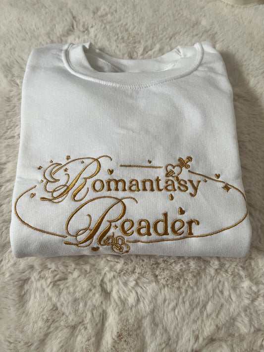Romantasy Reader Embroidered Sweatshirt