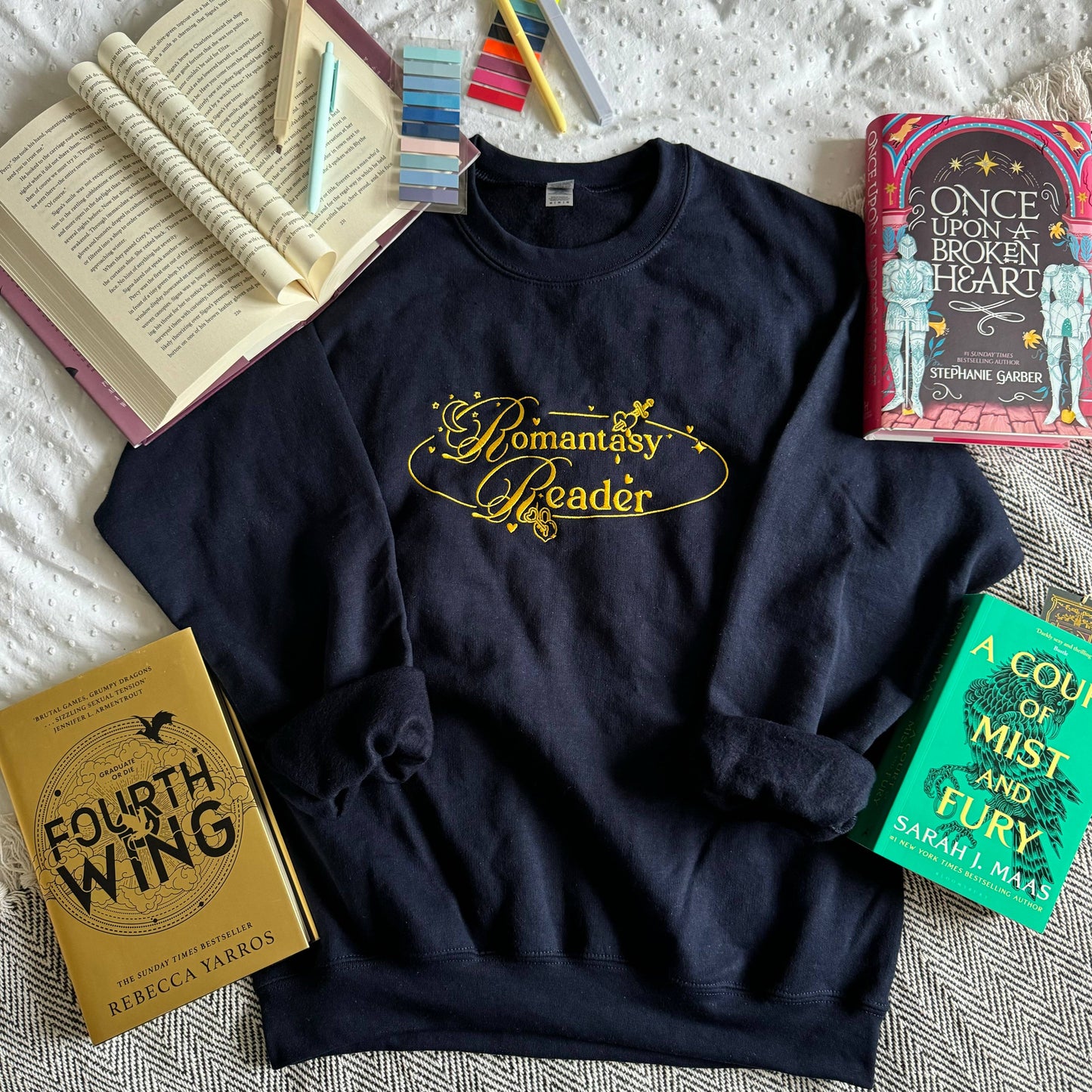 Romantasy Reader Embroidered Sweatshirt