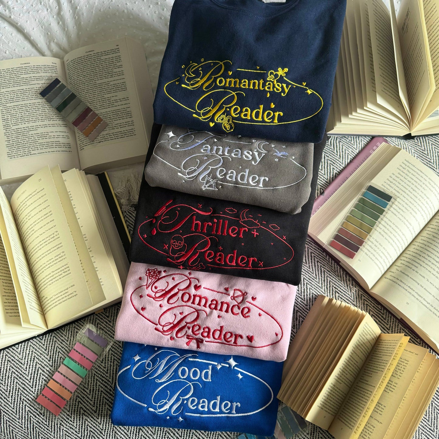 Romantasy Reader Embroidered Sweatshirt