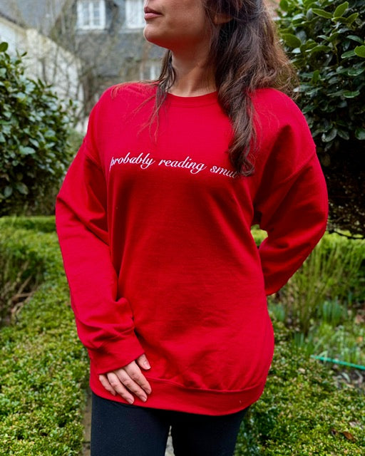 Probably Reading Smut Embroidered Sweatshirt